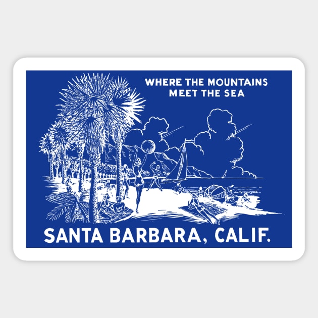 1950 Santa Barbara California Magnet by historicimage